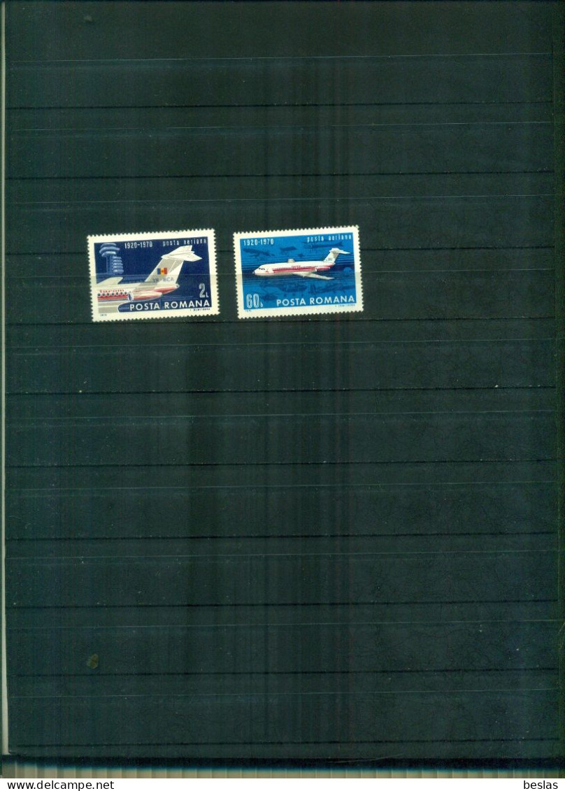 ROUMANIE 50 AVIATION CIVILE  2 VAL NEUFS A PARTIR DE 0.60  EUROS - Unused Stamps