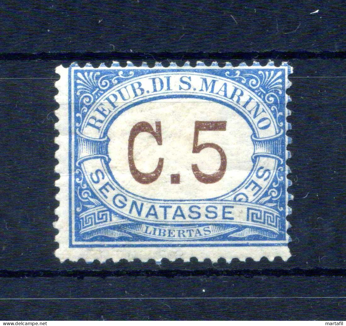 1925 SAN MARINO Segnatasse Tasse Tax N.19 5 Centesimi * - Segnatasse