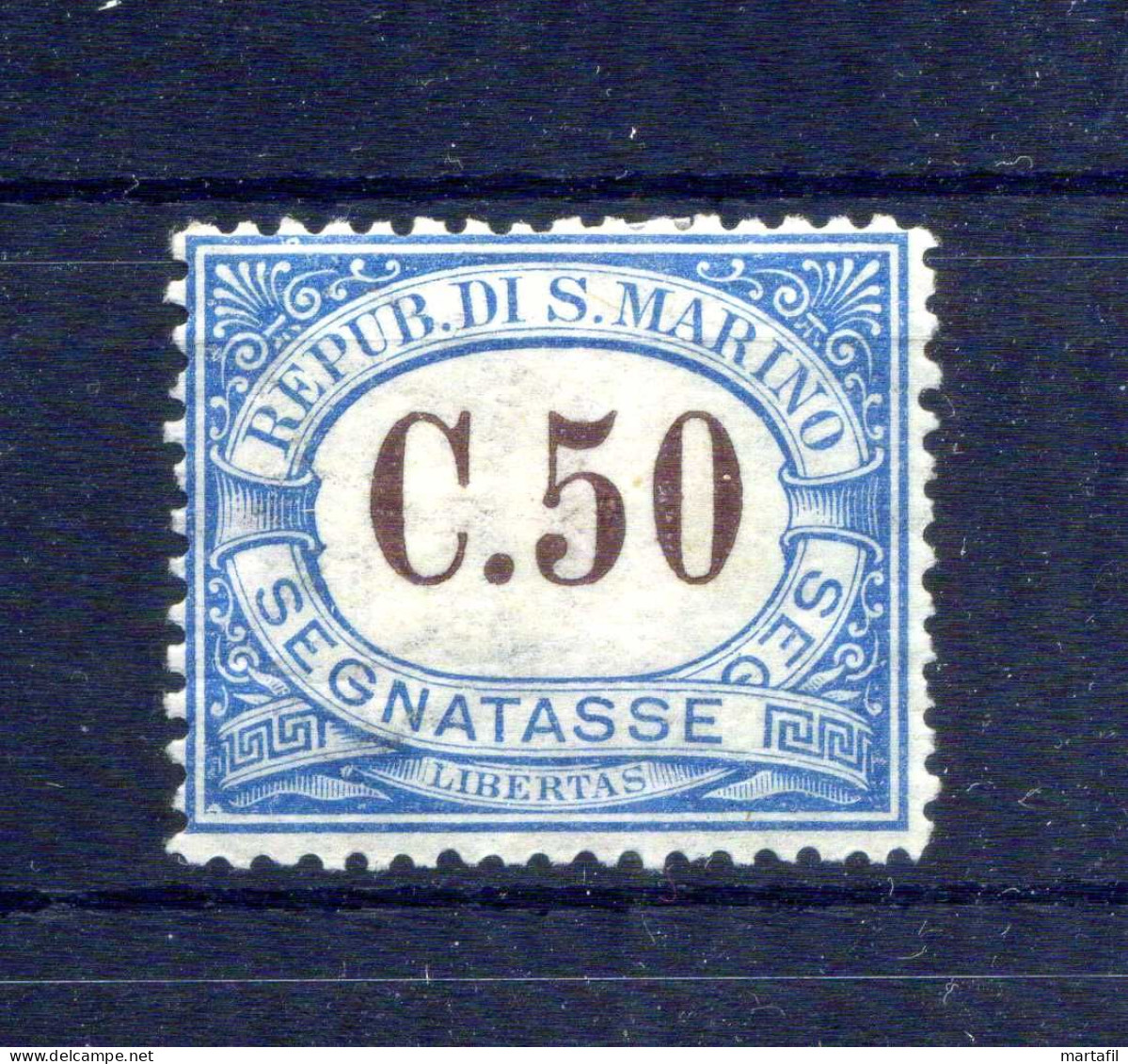 1925 SAN MARINO Segnatasse Tasse Tax N.22 50 Centesimi * - Timbres-taxe