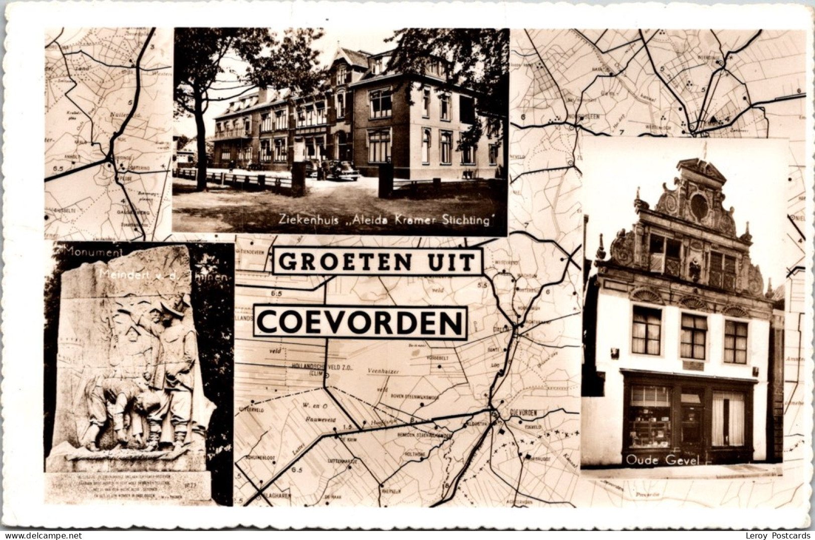 #3629 - Groeten Uit Coevorden, Ziekenhuis 'Aleida Kramer Stichting' 1961 (DR) - Coevorden