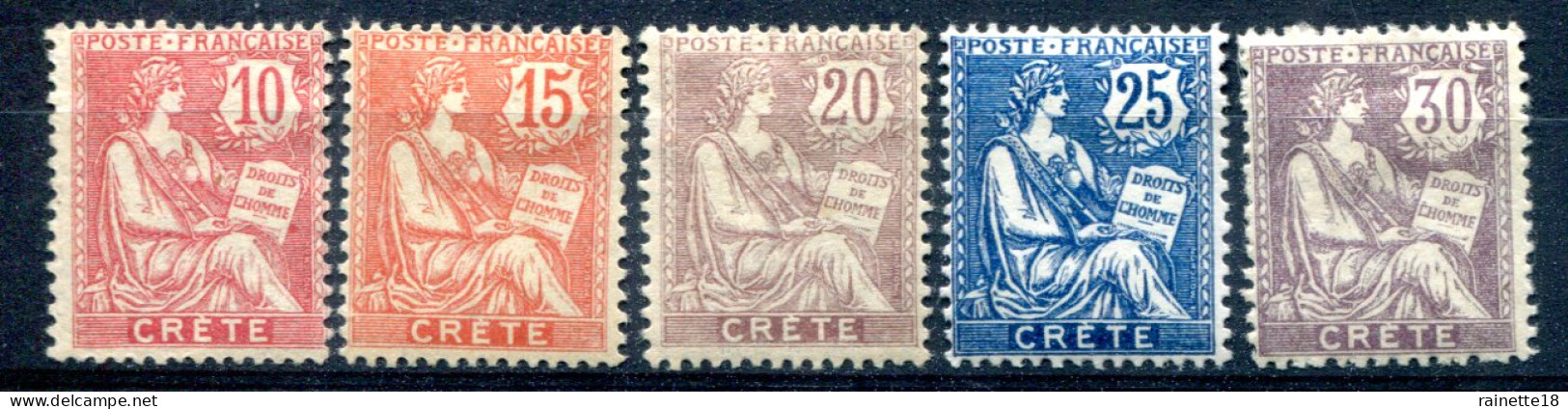 Crète      N°  6/10 * - Unused Stamps