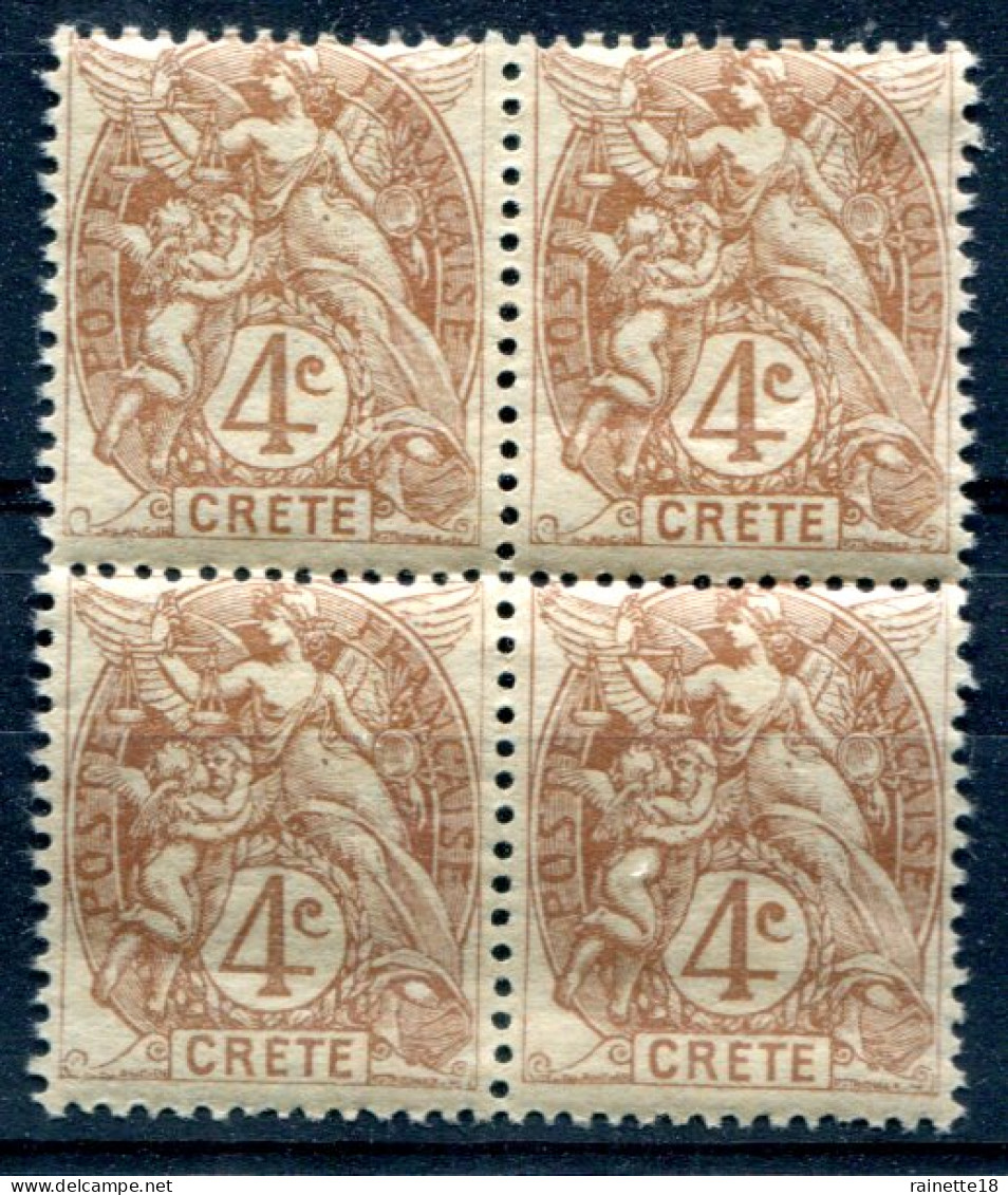 Crète      N°  4 **    Bloc De 4 - Unused Stamps