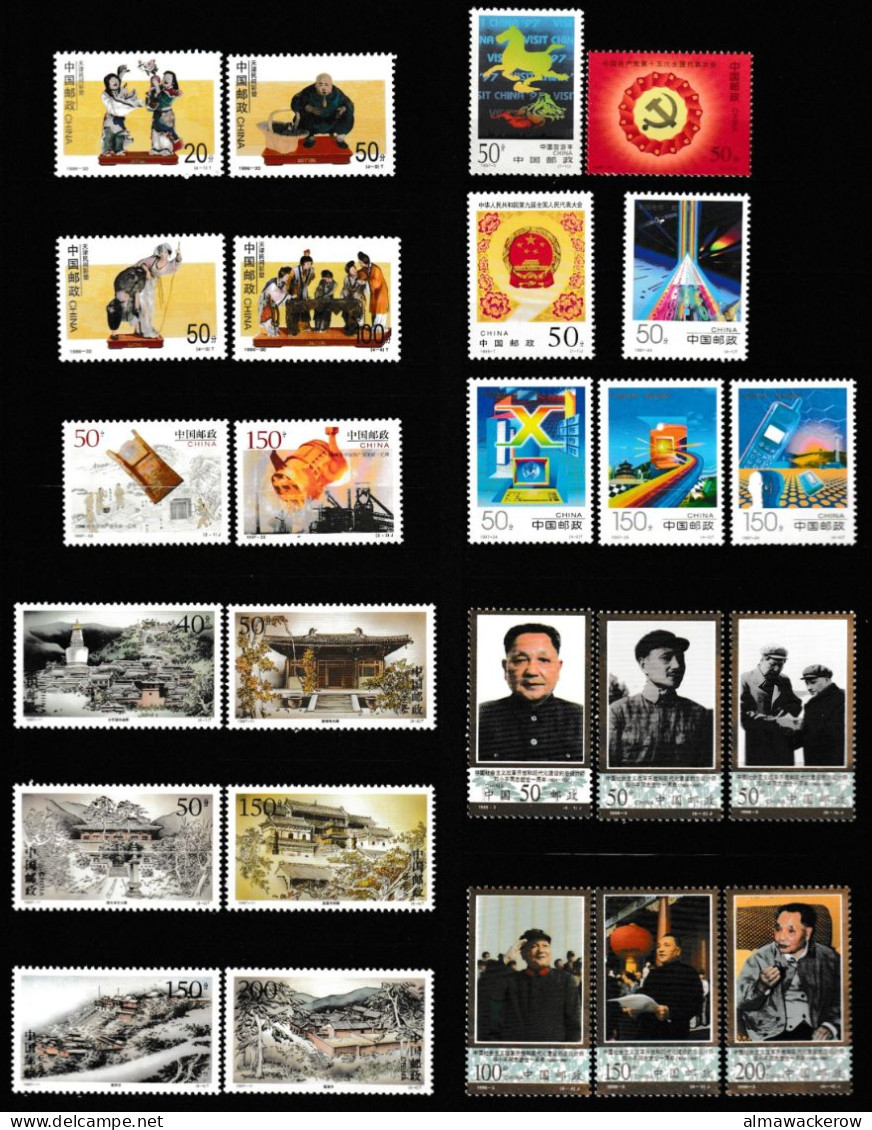 PR China 1985-1998 small collection of stamps and Minisheets MNH **