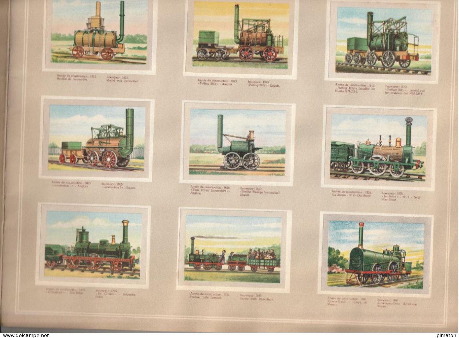 Petit Livre Sur Les Trains ( 23 X 30 ) De 8 Pages Presentant 18 Locomotives Des Plus Anciennes Au Plus Récentes - Chemin De Fer & Tramway