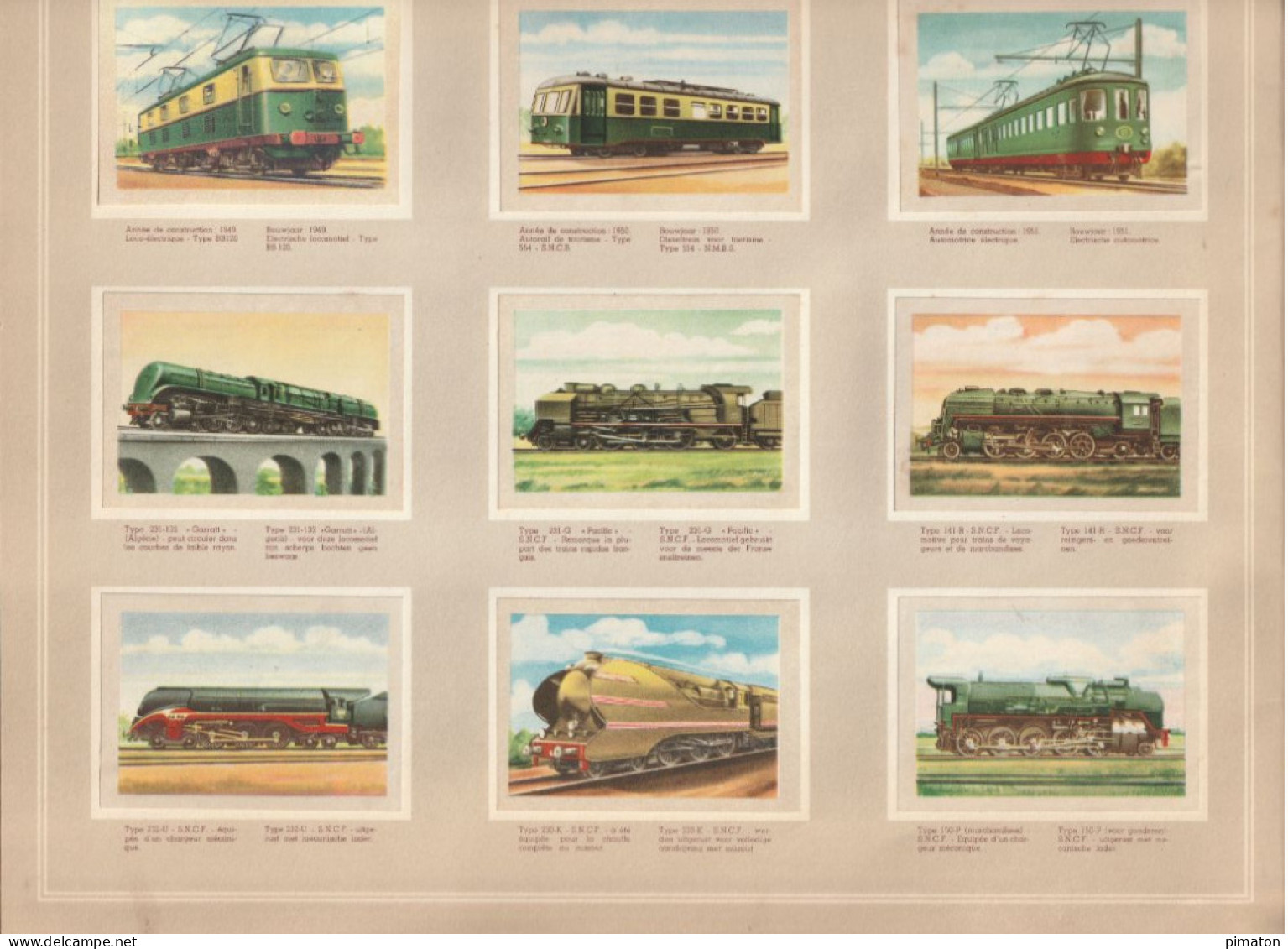 Petit Livre Sur Les Trains ( 23 X 30 ) De 8 Pages Presentant 18 Locomotives Des Plus Anciennes Au Plus Récentes - Railway & Tramway
