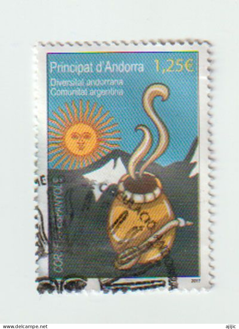 Diversité Andorrane,Communauté Argentine , Timbre Oblitéré  2017. AND ESP. - Used Stamps