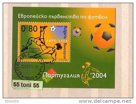 2004   FOOTBALL- PORTUGAL  S/S- Used (O)  BULGARIA / Bulgarie - Oblitérés