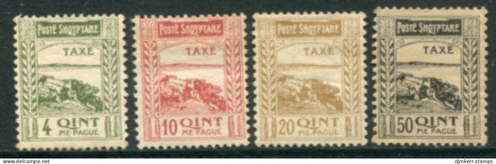 ALBANIA 1920 Postage Due Without Control Overprint LHM / *..  Michel  Porto 14 P-17 P - Albanie