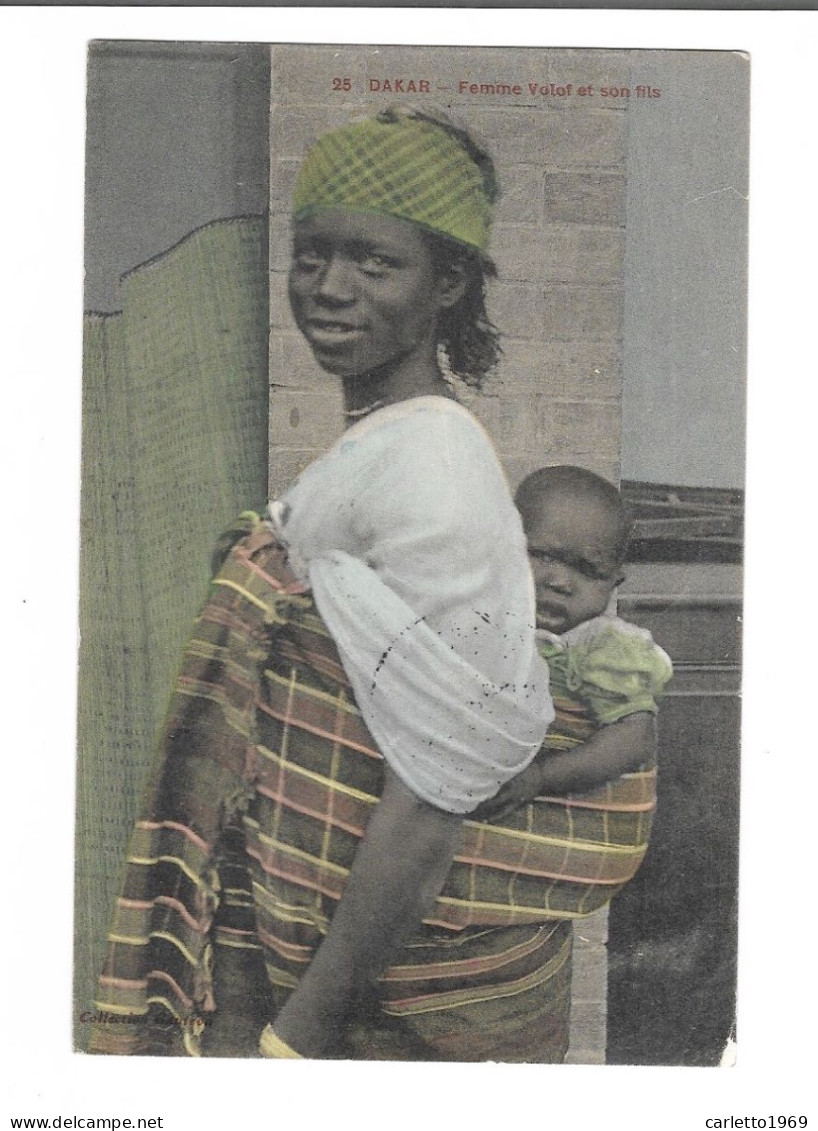 DAKAR- FEMME VOLOF ET SON FILS    - VIAGGIATA FP ANNO 1913 - Sénégal