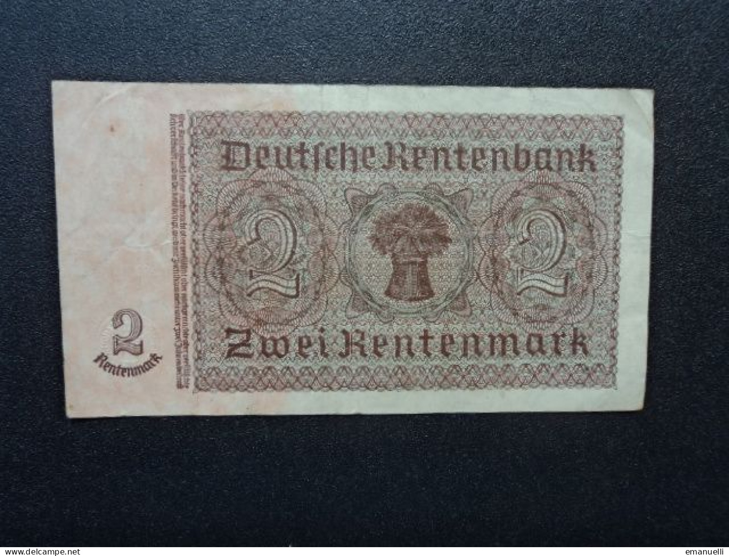 ALLEMAGNE : 2 RENTENMARK   30-1-1937    CA 167b * / P 174b      TTB ** - Autres & Non Classés