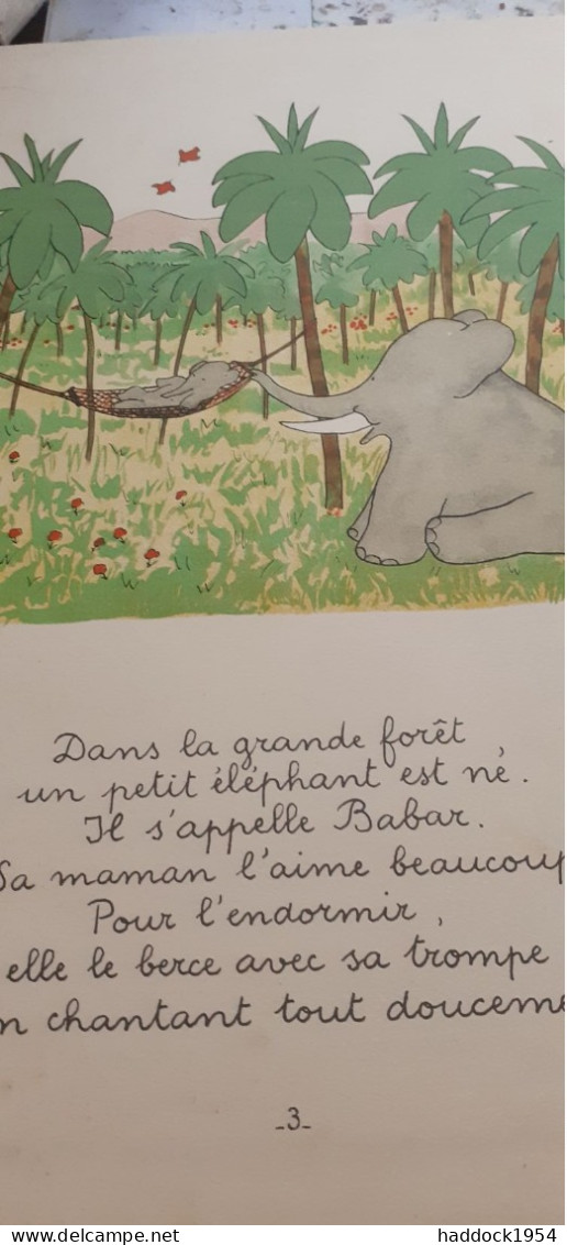 Histoire De BABAR Le Petit élèphant JEAN DE BRUNHOFF Hachette 1949 - Hachette