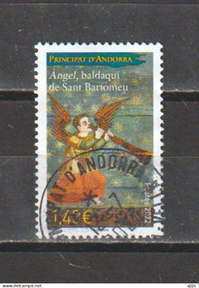 NOËL 2022. Baldaquin De La CHAPELLE DE SAN BARTOMEU.Timbre Oblitéré  1 ère Qualité - Used Stamps