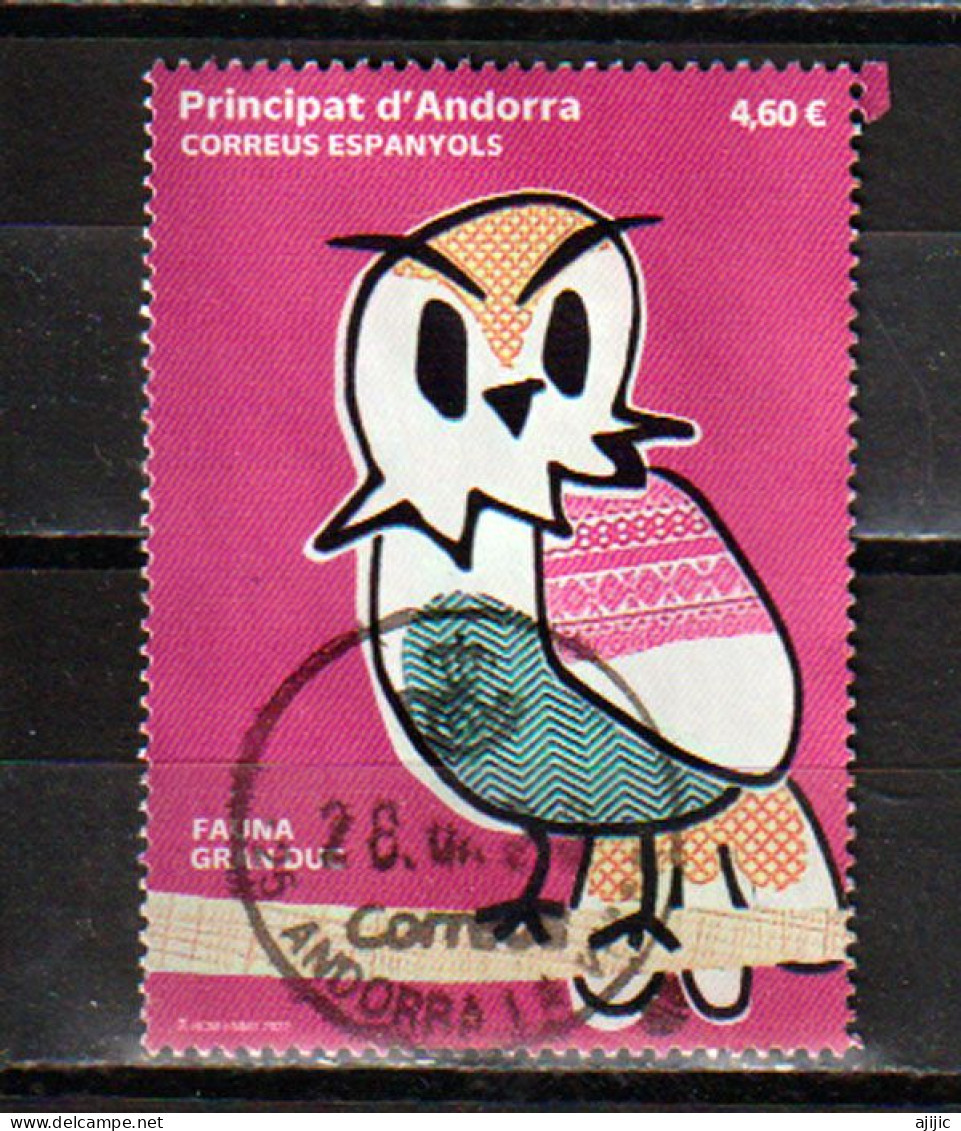 2022. Hibou Grand-duc D'Europe, Timbre Oblitéré 1 ère Qualité, Haute Faciale. 4,60 Euro . AND ESP - Used Stamps