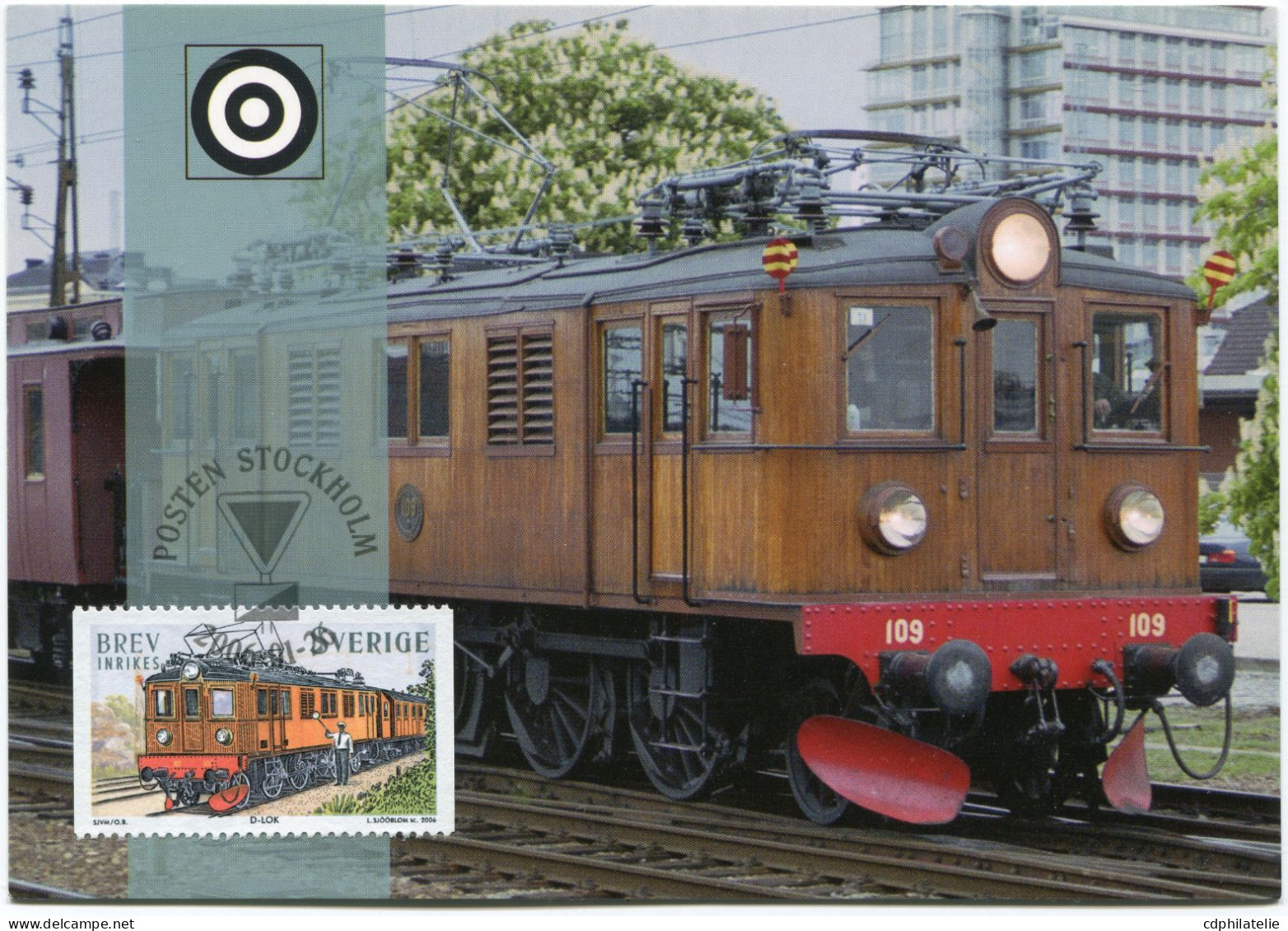 SUEDE CARTE MAXIMUM DU N°2495 LOCOMOTIVE ELECTRIQUE S.I. CLASSIC D 1926 AVEC OBL STOCKHOLM 2006-01-26 - Maximum Cards & Covers