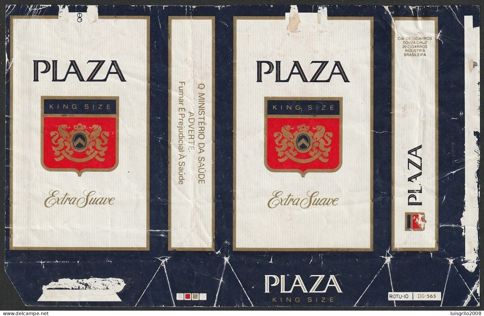 Brasil, Old Cigarrette Pack - PLAZA King Size -|- Cia. De Cigarros Souza Cruz - Industria Brasileira - Contenitori Di Tabacco (vuoti)