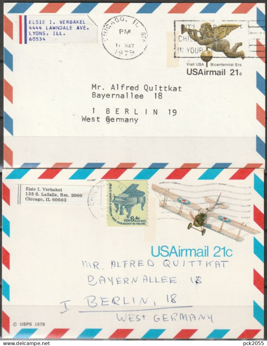USA 1978-1979 2 Verschiedene Ganzsachen USAirmail ( D 2815) - 1961-80
