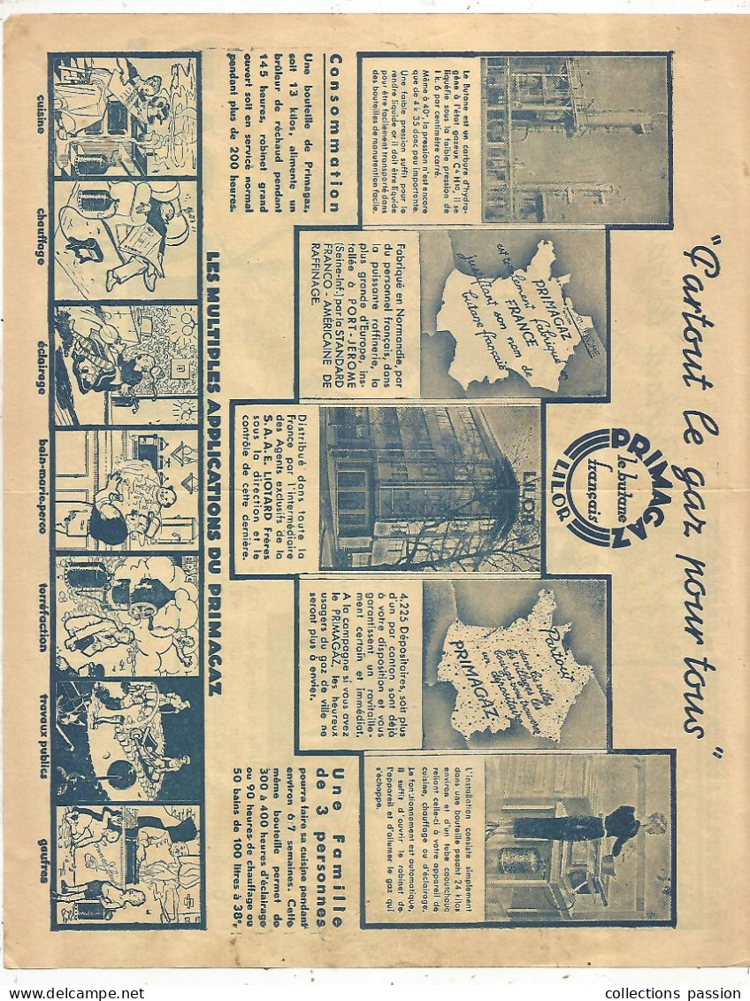 Publicité 4 Pages, PRIMAGAZ, Le Butane Français, Quincaillerie Métivier, St Savin Sur Gartempe, 2 Scans, Frais Fr 1.75 E - Advertising