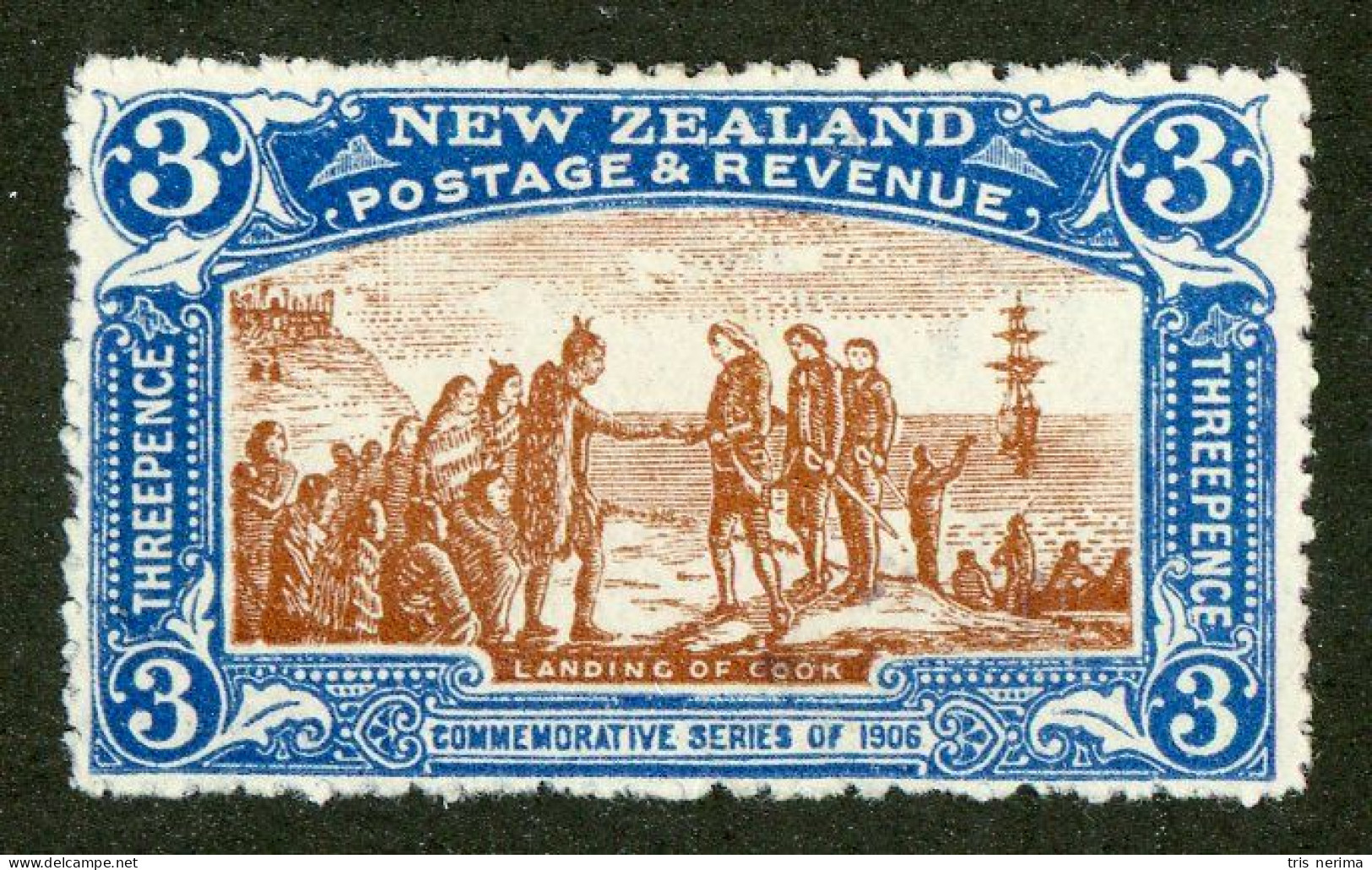 325 New Zealand 1906 Scott #111e Mlh* (Lower Bids 20% Off) - Unused Stamps