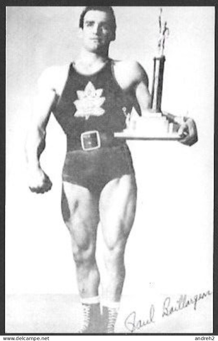 Sports Lutte - Au Monument National De Montréal Le 8 Décembre 1950 Paul Baillargeon Gagne 1 Trophé - Wrestling