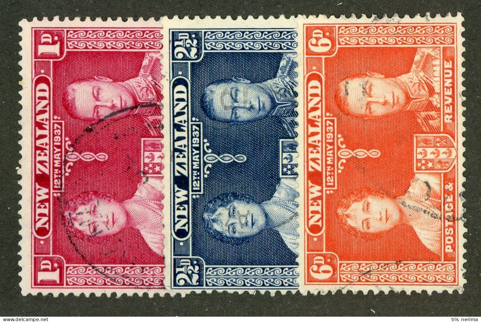 339 New Zealand 1937 Scott #223-25 Used (Lower Bids 20% Off) - Usados