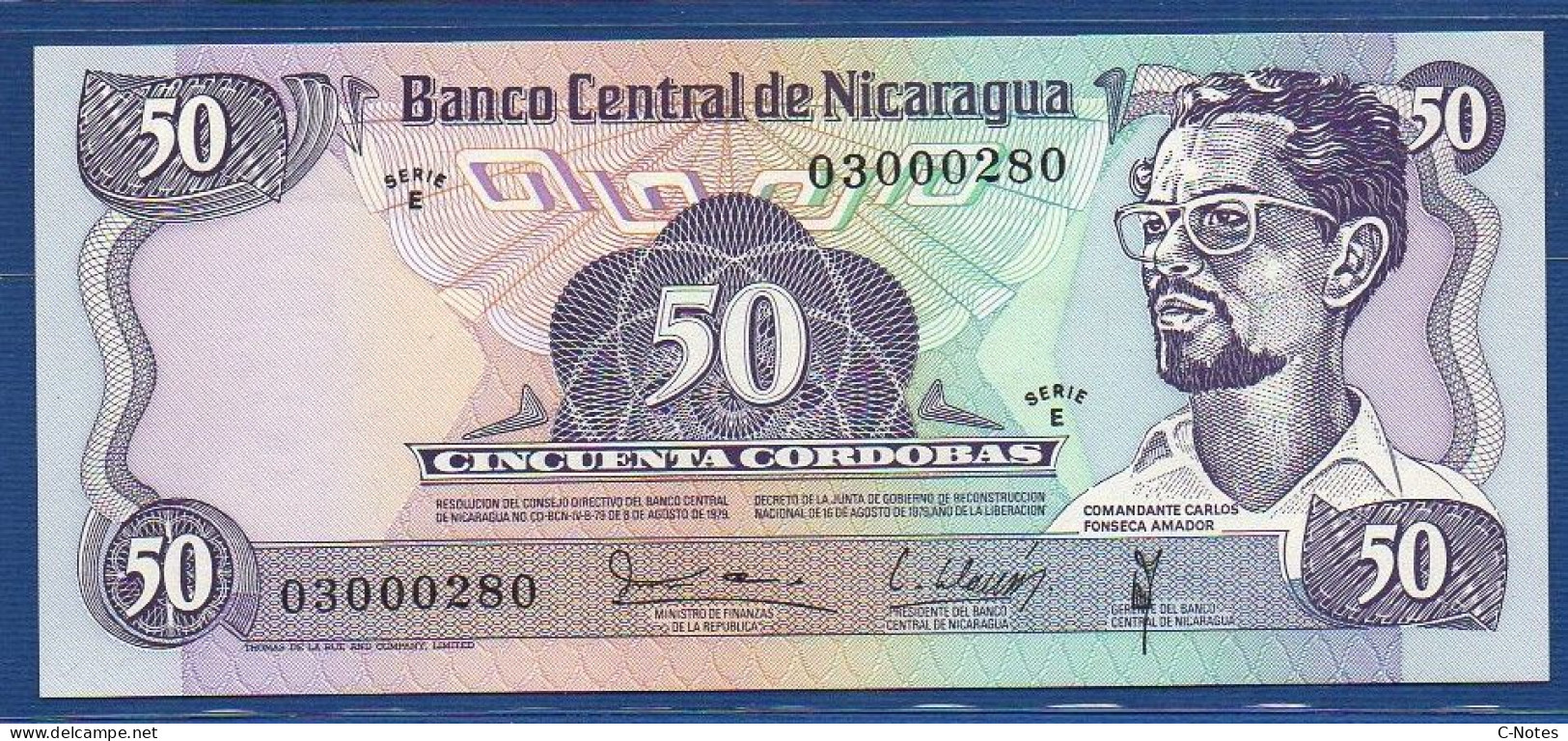 NICARAGUA - P.136 – 50 Córdobas 1979 UNC, S/n E 03000280 - Nicaragua