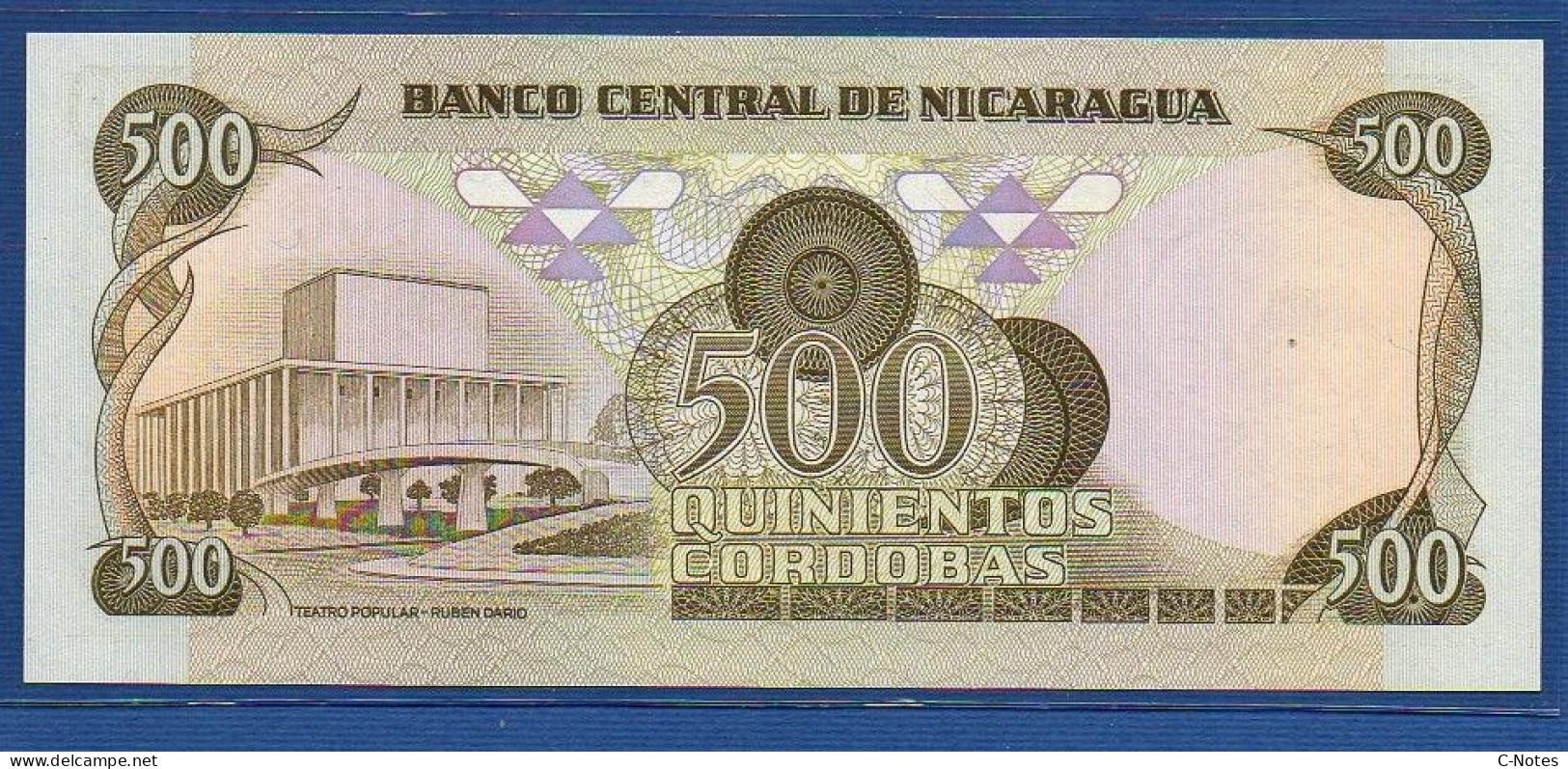 NICARAGUA - P.142 – 500 Córdobas 1985 UNC, S/n F 8999145 - Nicaragua