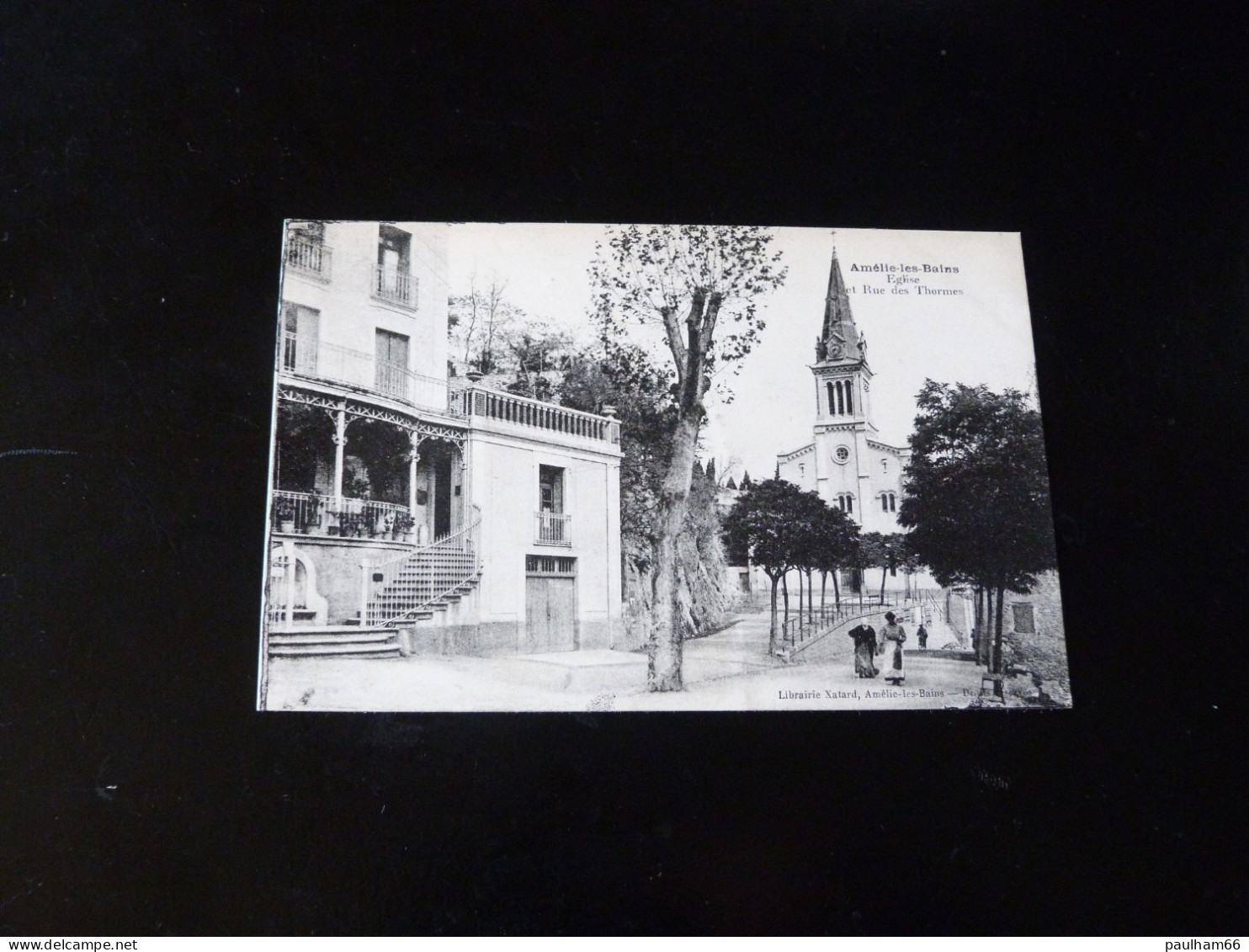 AMELIE LES BAINS    EGLISE ET RUE DES THERMES - Amélie-les-Bains-Palalda