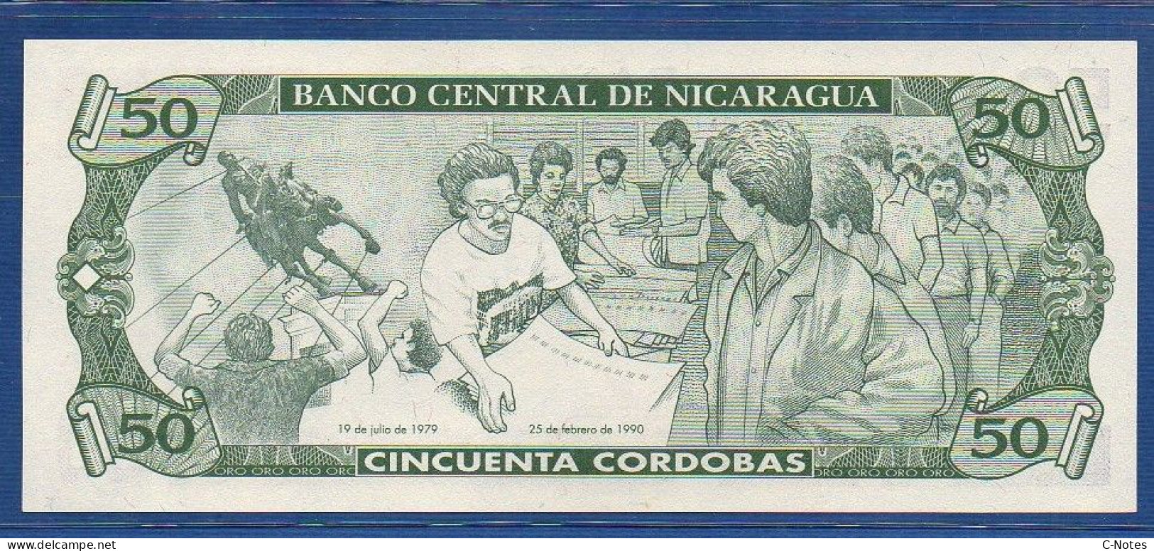 NICARAGUA - P.177a2 – 50 Córdobas 1991 UNC, S/n A91205602 - Nicaragua
