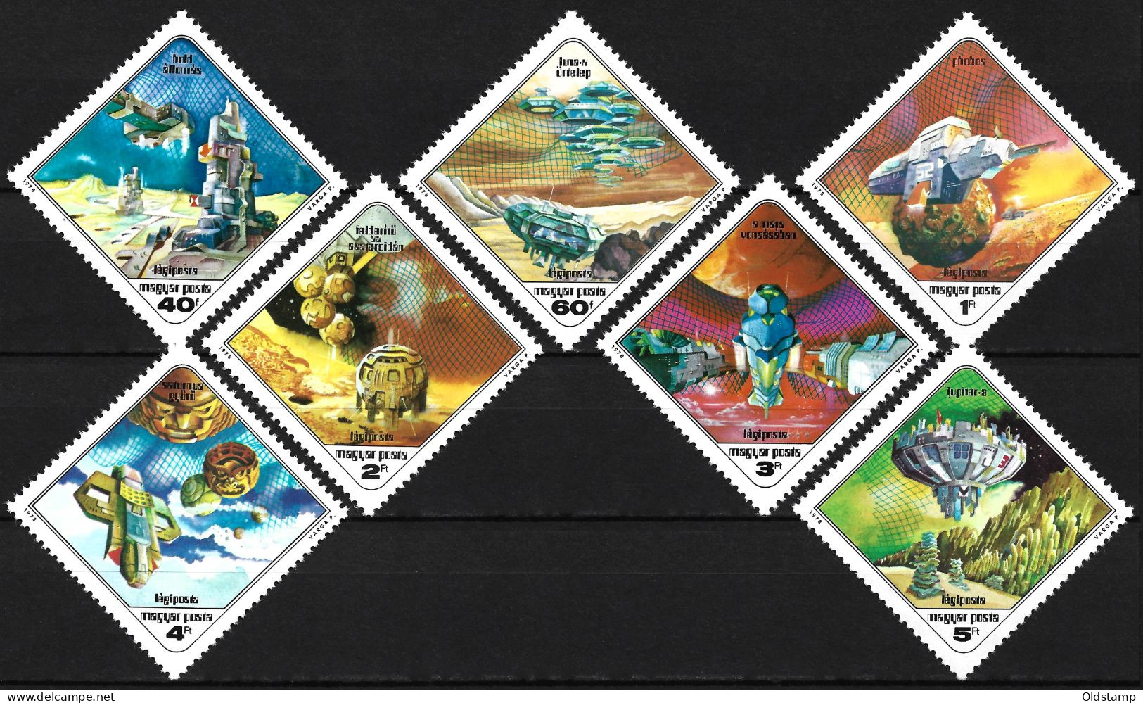 SPACE HUNGARY 1978 Mi. 3265 - 3271 SPACE FUTURE FLIGHTS FANTASTICS SHIP ASTRONAUTS MNH Stamps FULL SET - Collections