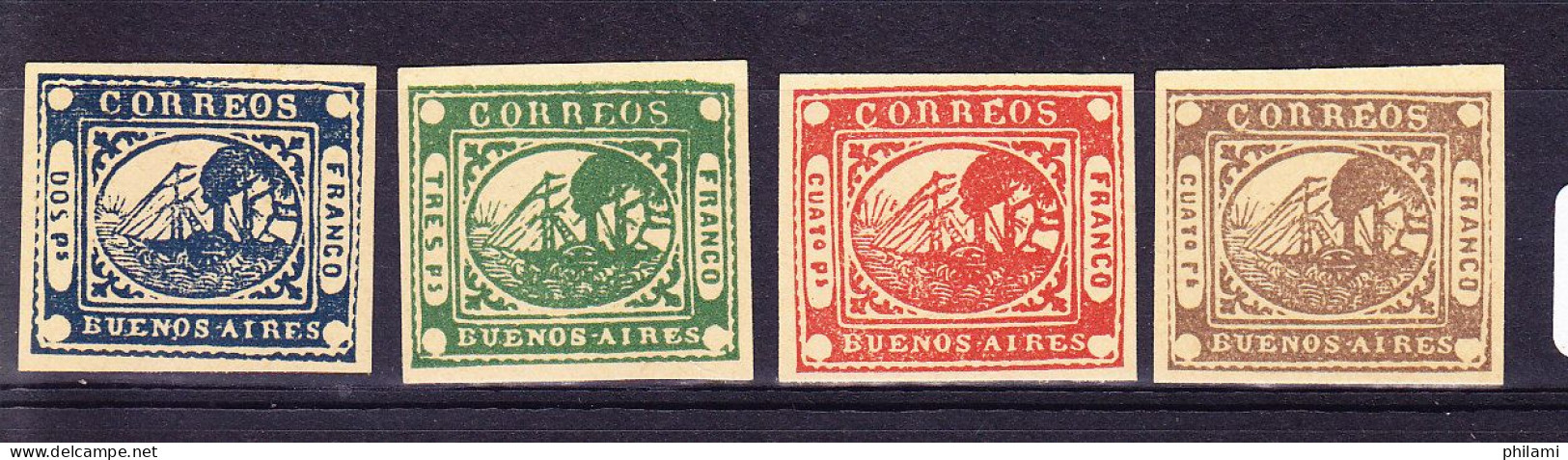 Argentine,  Buenos Aires , Réimpressions ?, (*) Sans Gomme (8B499) - Buenos Aires (1858-1864)