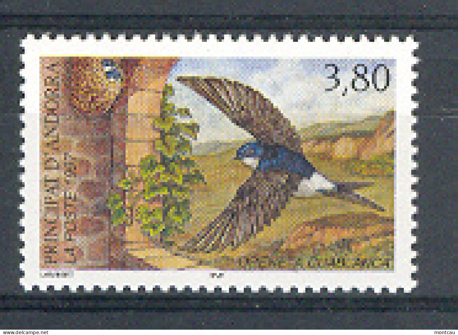 Andorra -Franc 1997 Naturaleza - Golondrina. Y=488 E=509 (**) - Zwaluwen