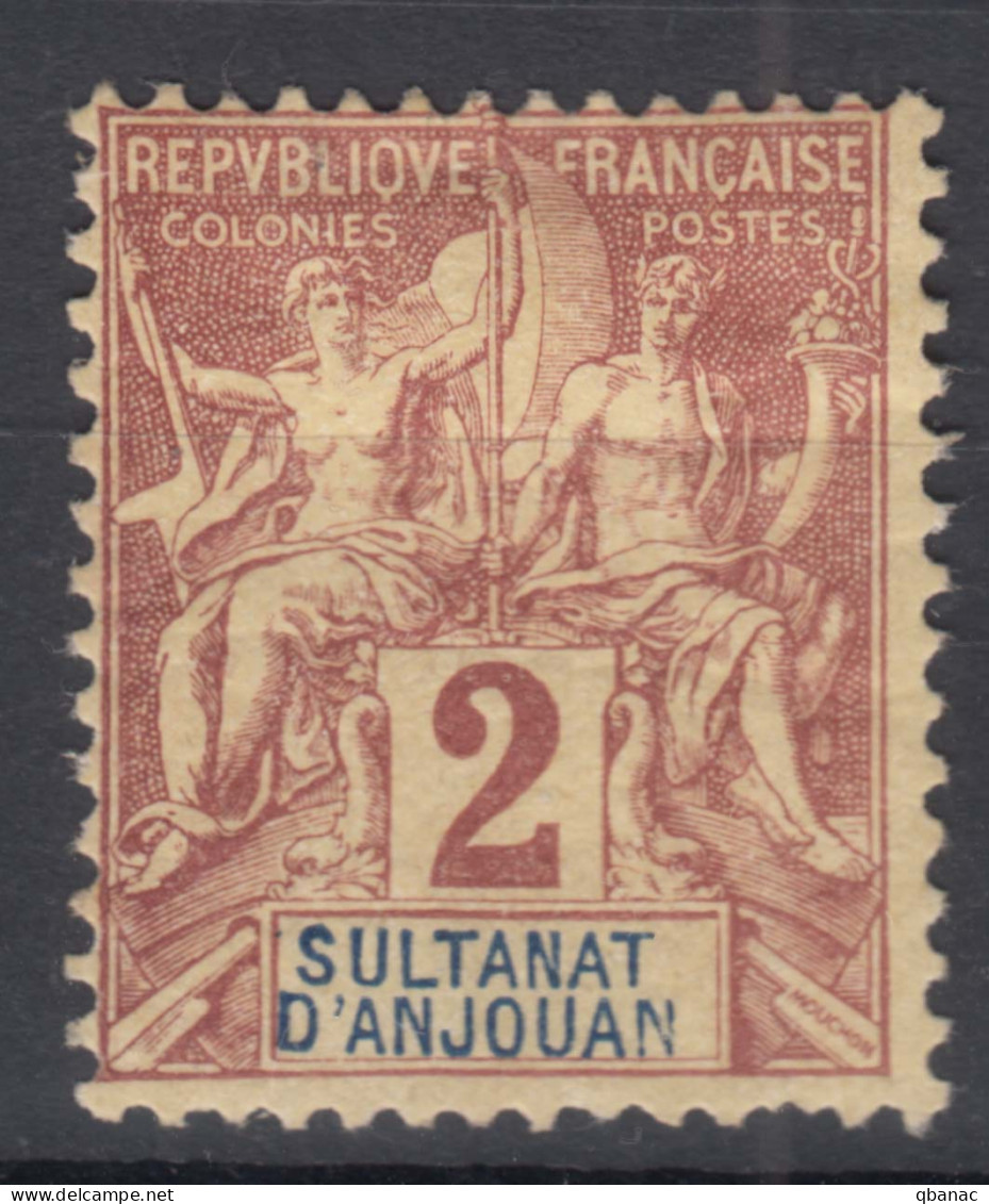 Anjouan 1892 Yvert#2 Mint Hinged - Neufs