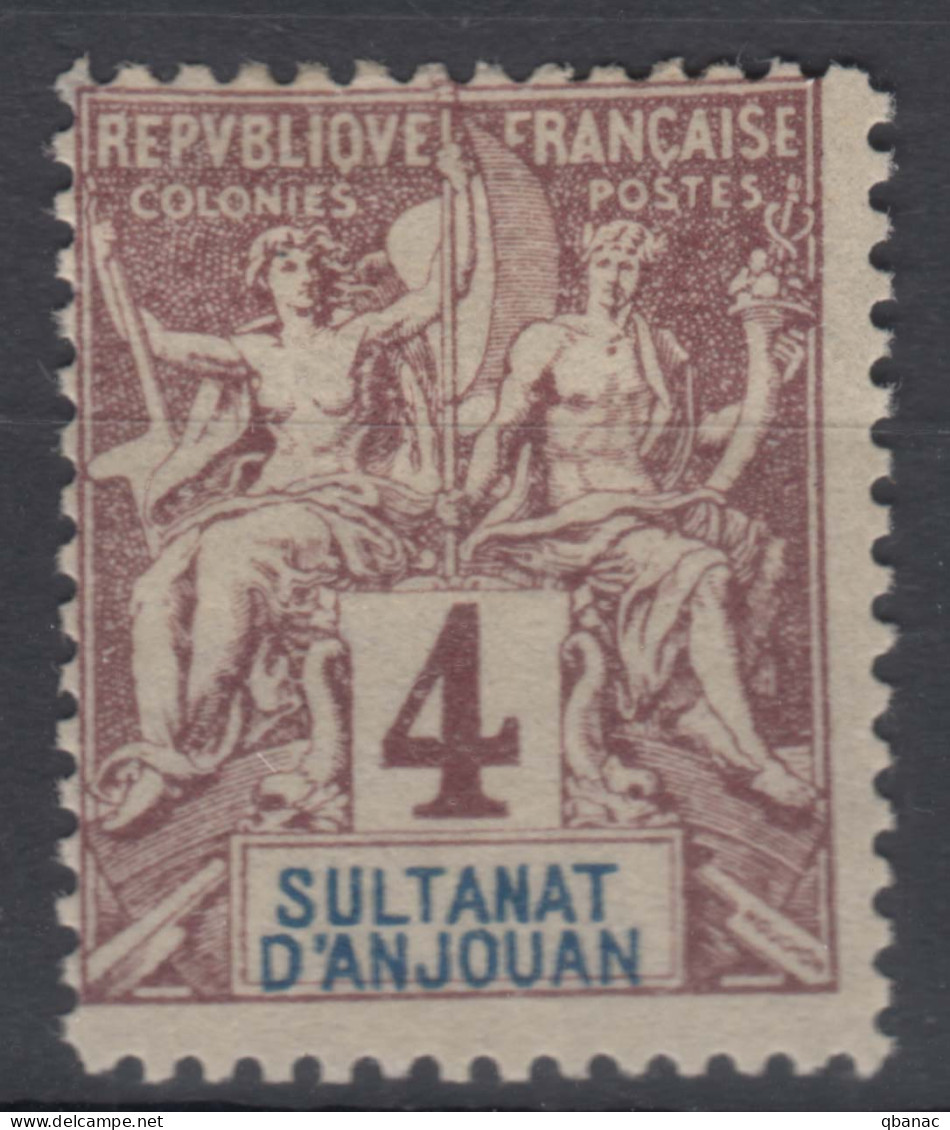 Anjouan 1892 Yvert#3 Mint Hinged - Unused Stamps