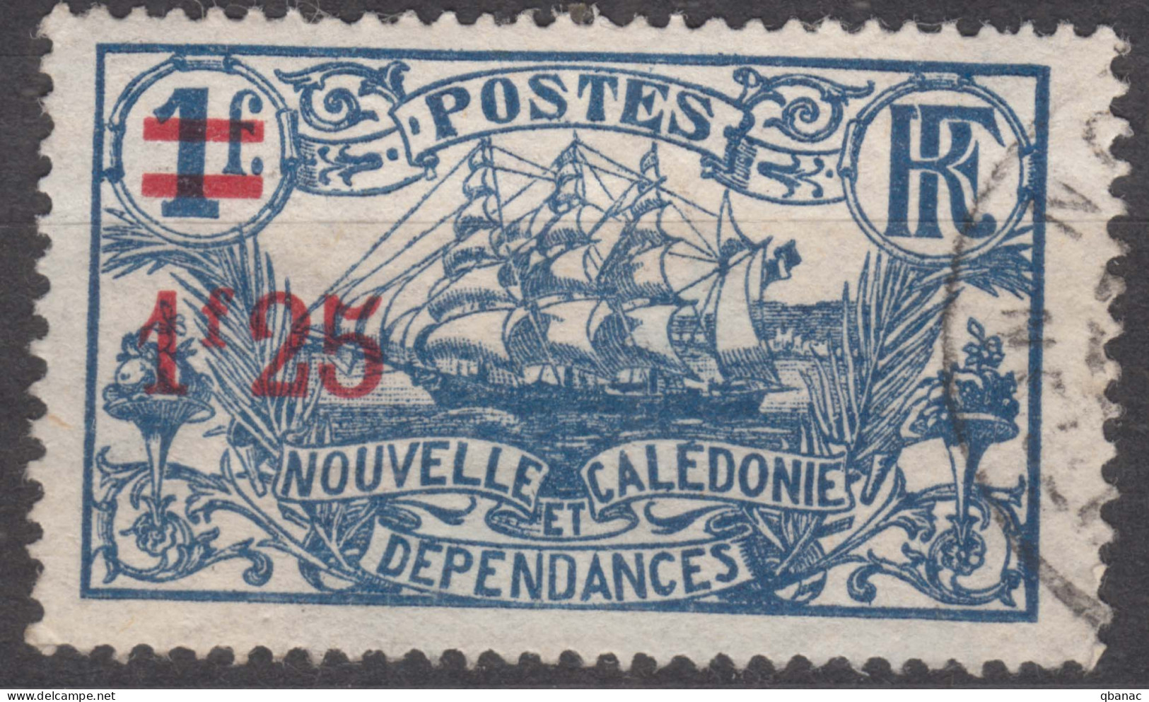 New Caledonia Nouvelle Caledonie 1924 Yvert#134 Used - Usati