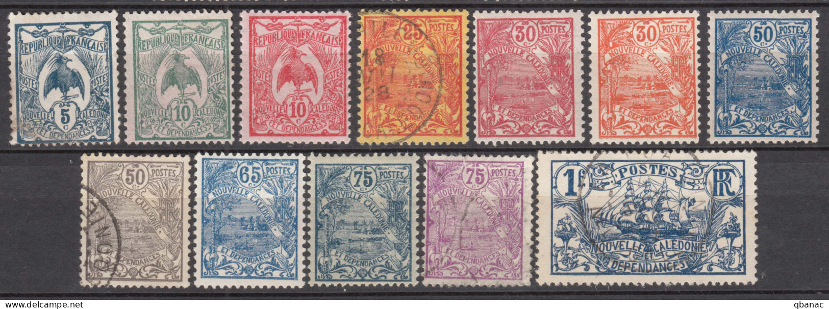 New Caledonia Nouvelle Caledonie 1922 Yvert#114-125 Mint Hinged / Used - Unused Stamps