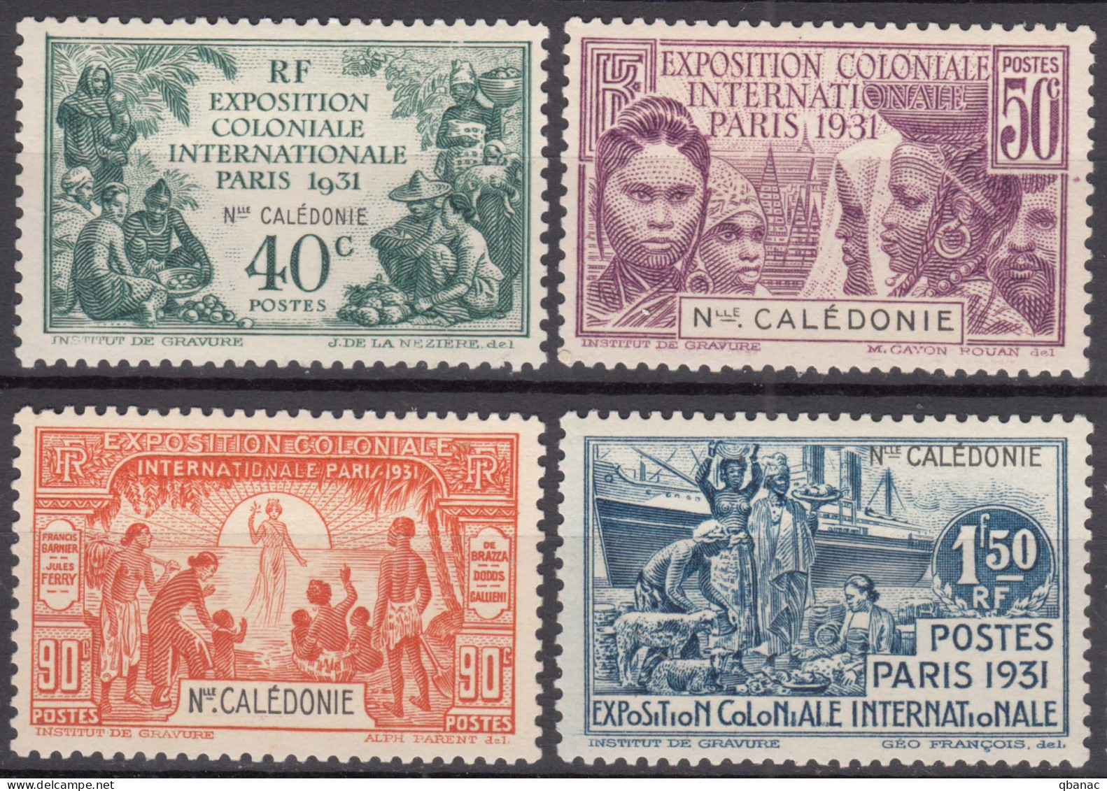 New Caledonia Nouvelle Caledonie 1931 Yvert#162-165 Mint Hinged - Ungebraucht