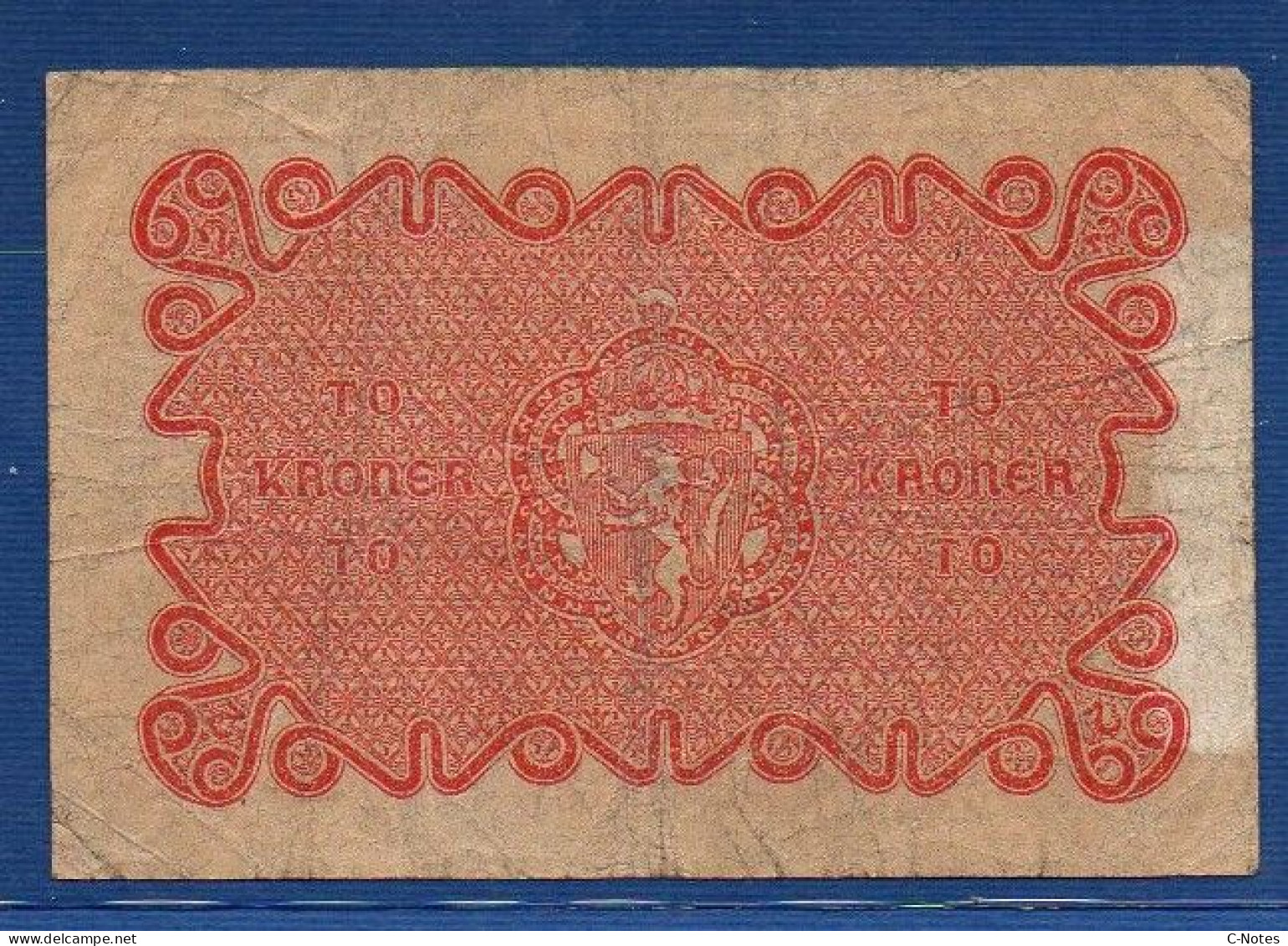 NORWAY - P.14a – 2 Kroner 1918 F/VF, S/n 2686223 - Noruega