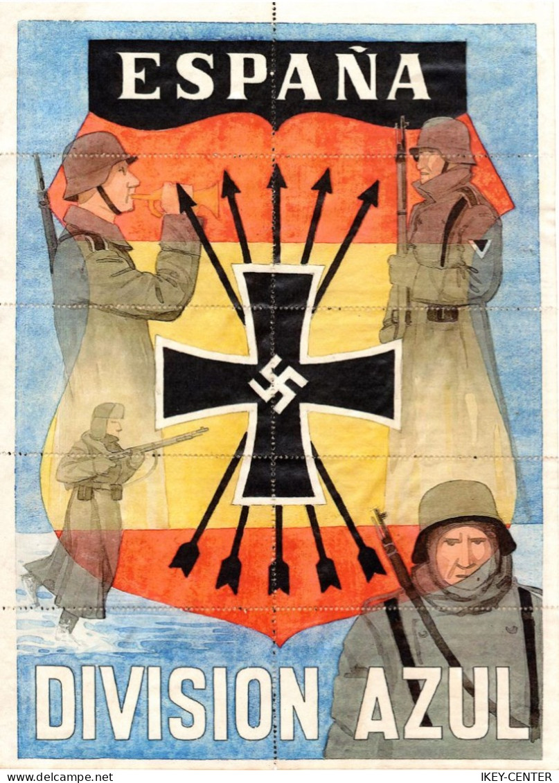 K-506-GERMAN EMPIRE-SPAIN.MILITARY NAZI PROPAGANDA German-Spanish RATION COUPONS DIVISION AZUL.1943.WWII.DEUTSCHES REICH - 1939-45