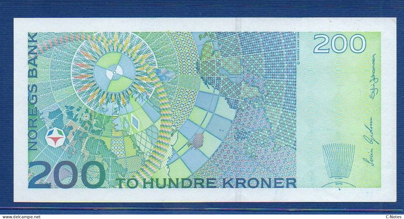 NORWAY - P.48c – 200 Kroner 2000 XF/aUNC, S/n 1206323301 - Norway