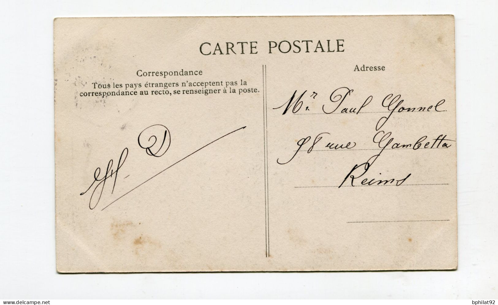 !!! MEETING DE BETHENY DE 1909, CPA DU WRIGHT DE LEFEBVRE AMENE AU DEPART, CACHET SPECIAL - Luftfahrt