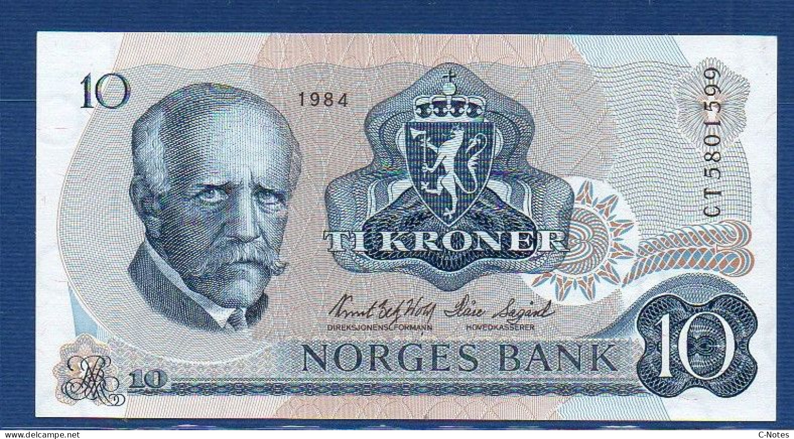 NORWAY - P.36c – 10 Kroner 1984 UNC, S/n CT5801599 - Norway