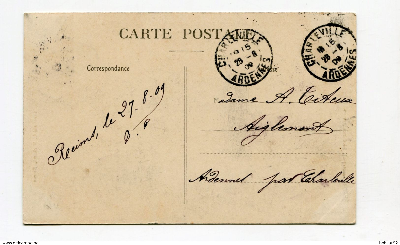 !!! MEETING DE BETHENY DE 1909, CPA DU PAVILLON DES CHRONOMETREURS, CACHET SPECIAL - Luchtvaart