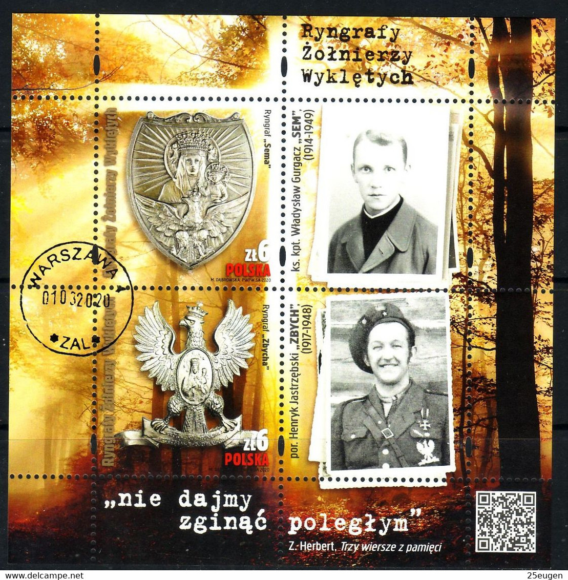 POLAND 2020 Michel No Bl. 296 Used - Used Stamps