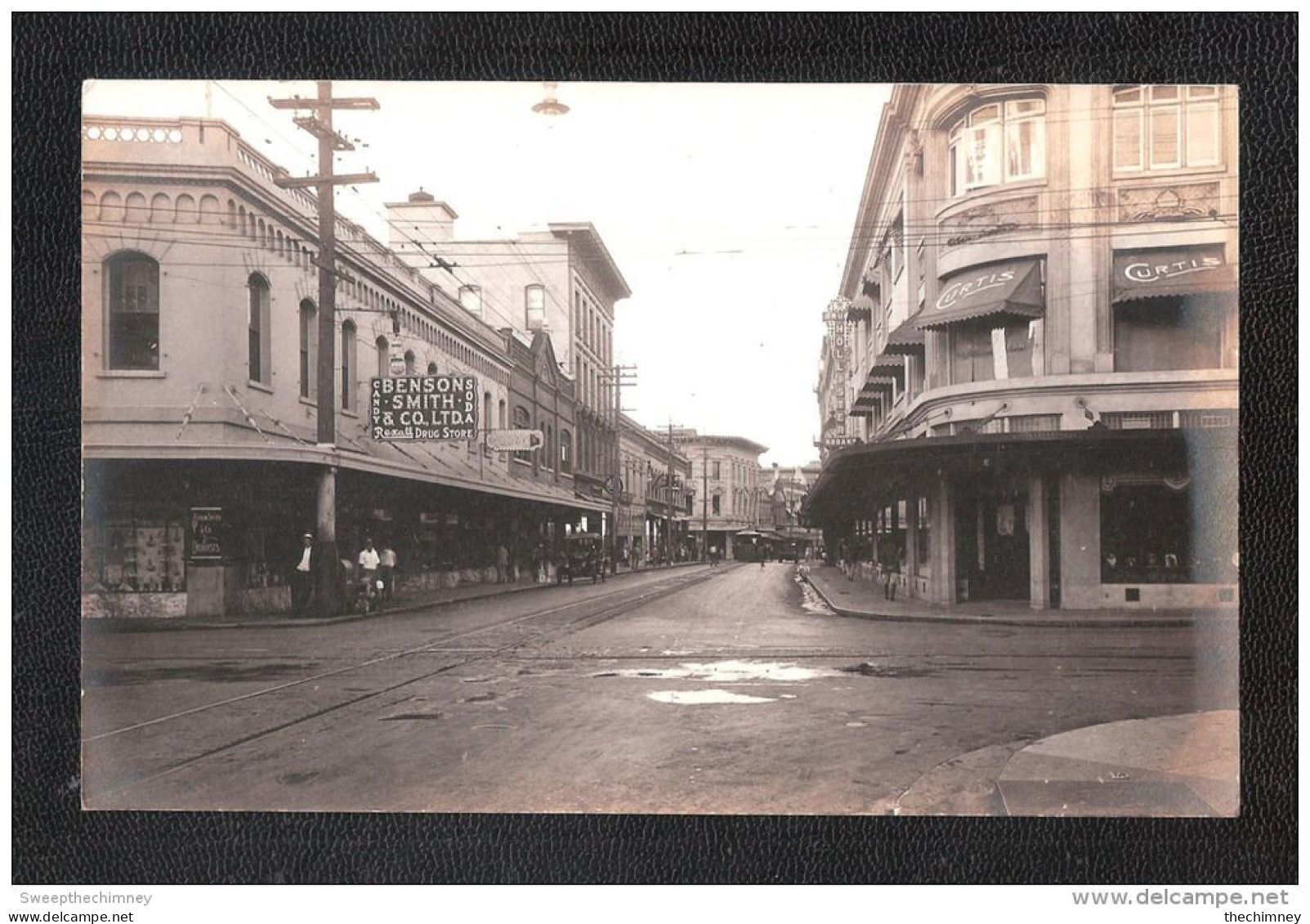 RPPC HONOLULU HAWAII TERRITORY Shows Benson Smith & Co Ltd Drug Store At The CORNER OF FORT & HOTEL STREET - Honolulu