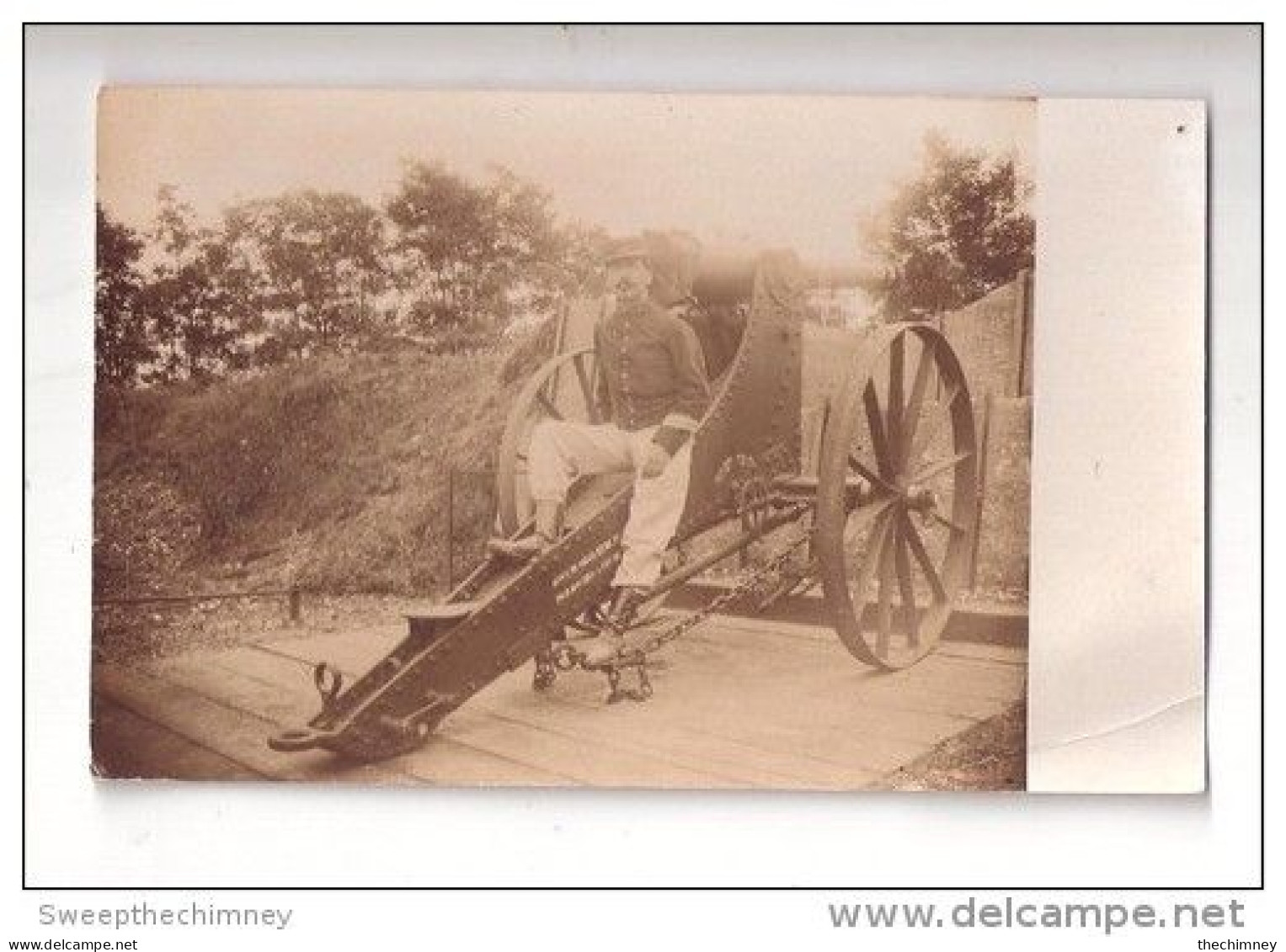 RP FRENCH LARGE MILITARY GUN WORLD WAR 1 SOLDIER CARTE POSTALE FRANCE ? - War 1914-18