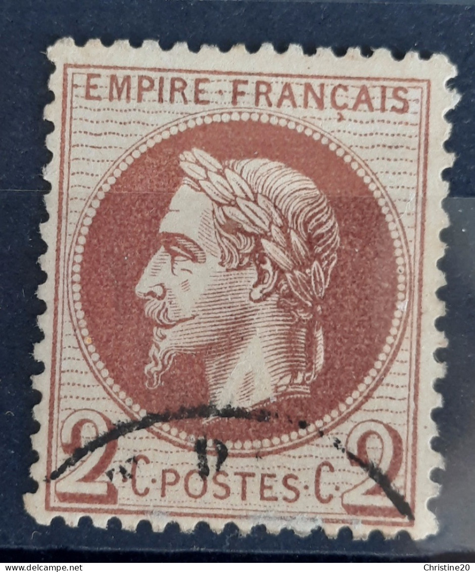 France 1862 N°26Aa Ob CaD 1 Clair Cote 60€ - 1863-1870 Napoléon III Lauré