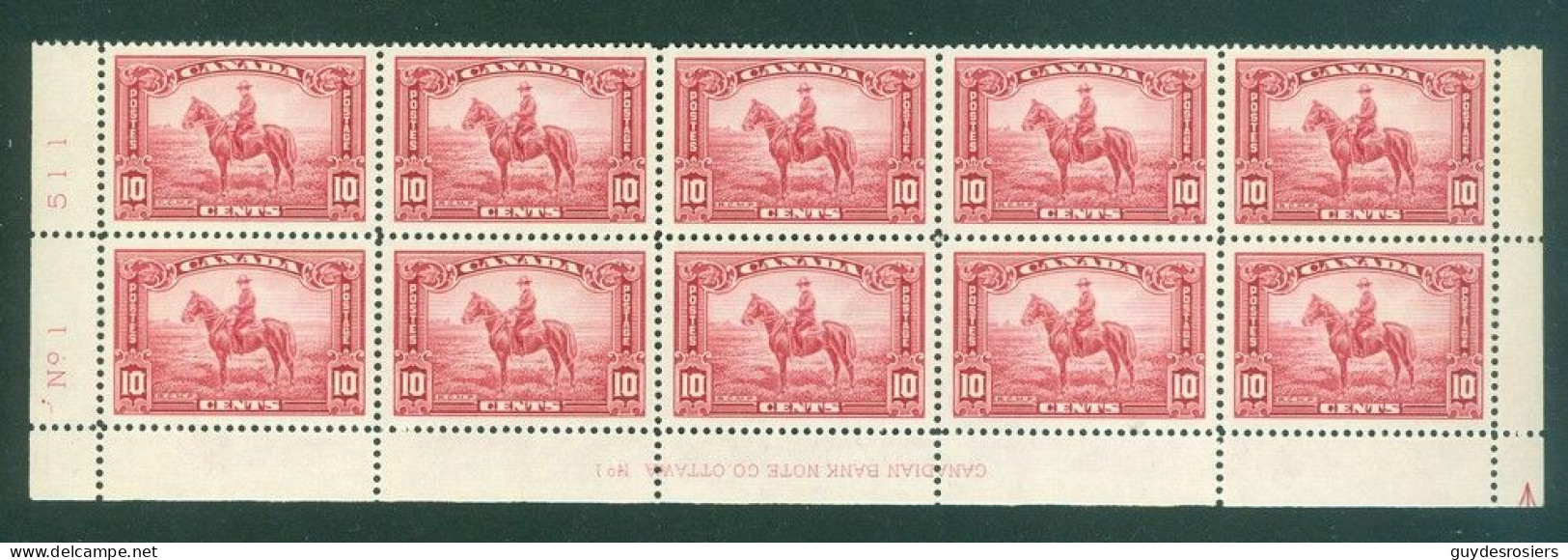 Mounted Police Montée; GRC / RCMP; Gendarmerie Timbre Scott # 223 Stamp; Avec # De Planche 1 (10201-L) - Covers & Documents