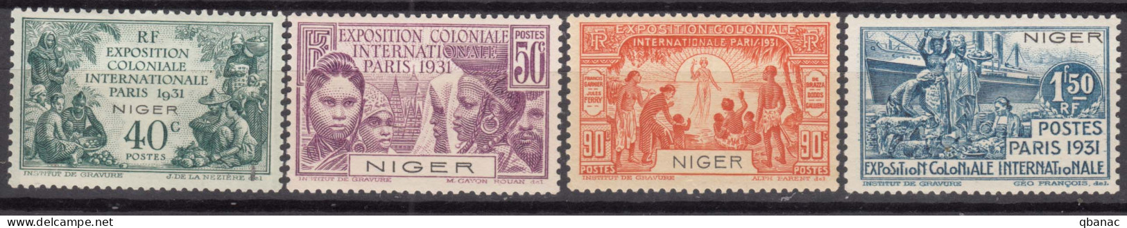 Niger 1931 Yvert#53-56 Mint Hinged - Neufs