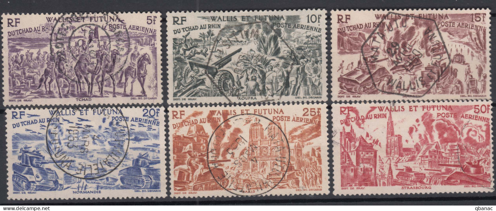 Wallis And Futuna 1946 Airmail Poste Aerienne Mi#170-175 Used - Oblitérés