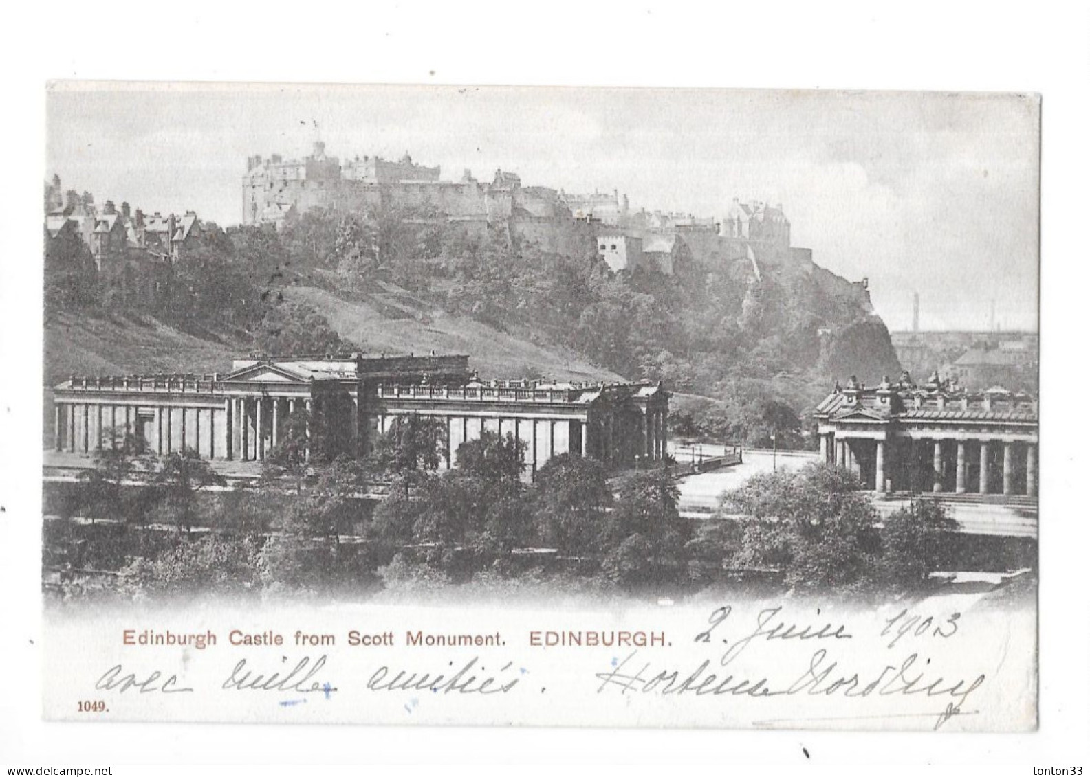 EDINBURGH - ECOSSE - Edinburgh Castle From Scott Monument - GIR/BX - - East Lothian